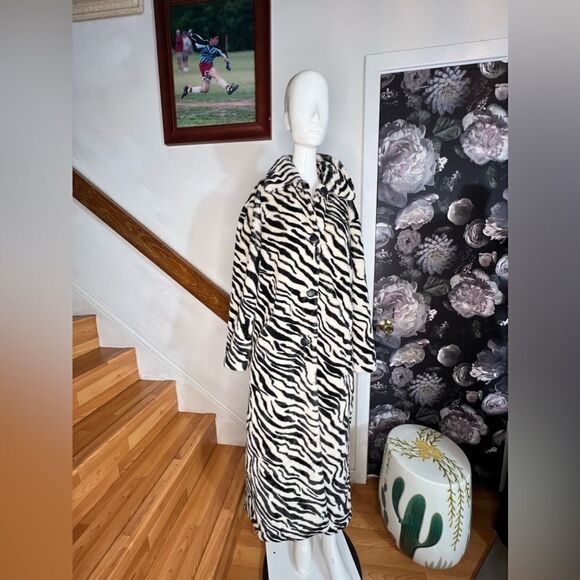 Free People Zebra Print Long Coat - Picture 4 of 9